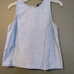 J. Crew Light Blue Denim Tank Top